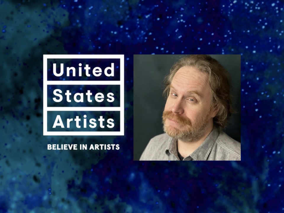 Headshot of Andy Slater alongside "United States Artists" logo